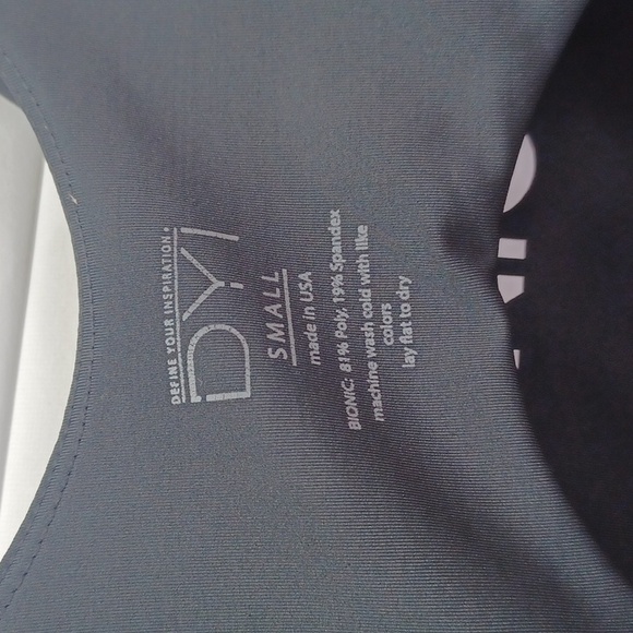 DYI Define Your Inspiration Elevate Sports Bra With Box Union Logo, Open Back - Picture 6 of 6